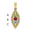 14K Family Jewelry Diamond Semi-Set Pendant