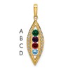 14K Family Jewelry Diamond Semi-Set Pendant