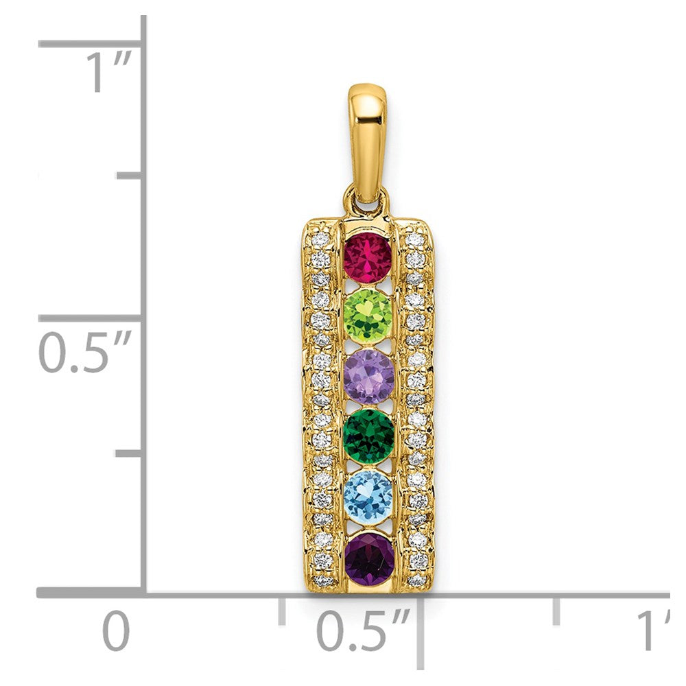 14K Family Jewelry Diamond Semi-Set Pendant