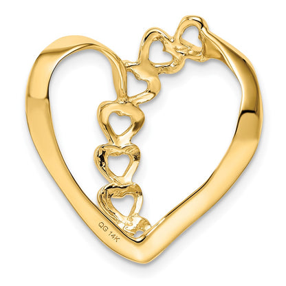 14kw Polished 4-Stone Mothers Heart Slide Mounting
