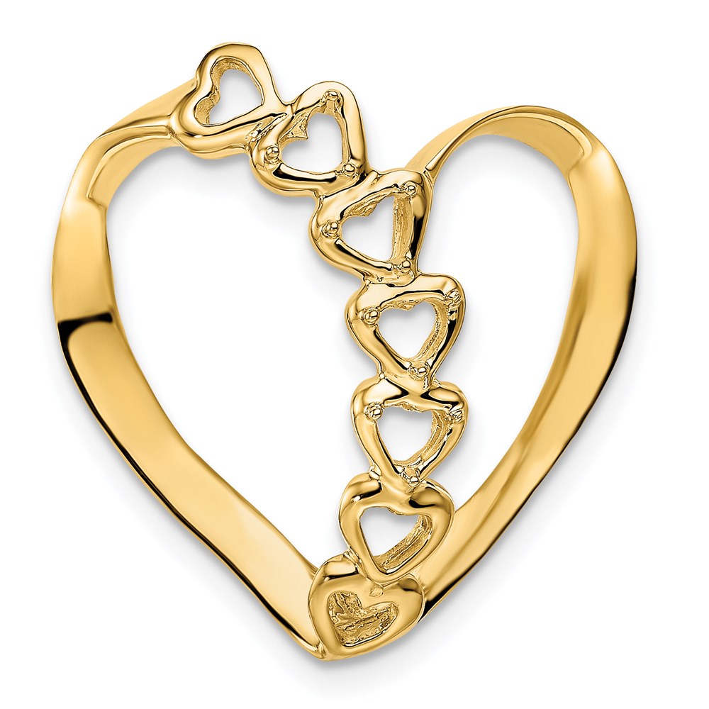14kw Polished 4-Stone Mothers Heart Slide Mounting