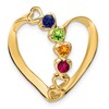 14kw Polished 4-Stone Mothers Heart Slide Mounting