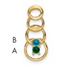 14k 2 Stone Family Pendant Mounting