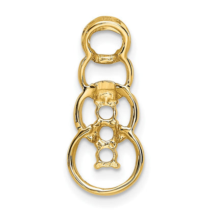 14k 3 Stone Family Pendant Mounting