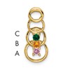 14k 3 Stone Family Pendant Mounting