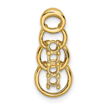 14ky 4 Stone Family Pendant Mounting
