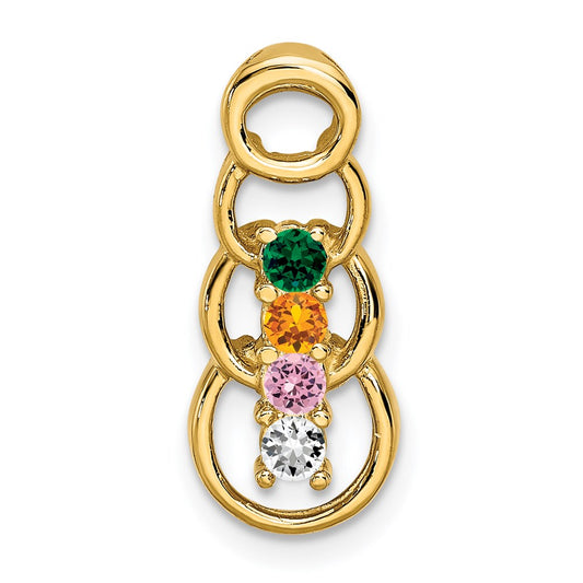 14ky 4 Stone Family Pendant Mounting