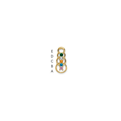 14k 5 Stone Family Pendant Mounting