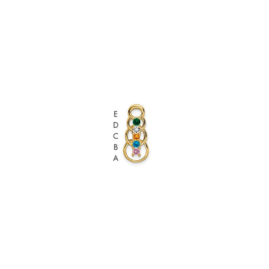 14k 5 Stone Family Pendant Mounting