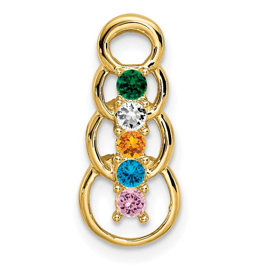 14k 5 Stone Family Pendant Mounting