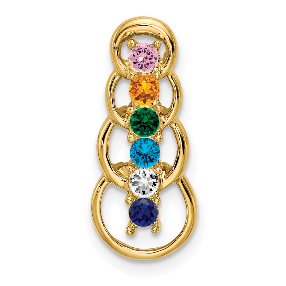 14k 6 Stone Family Pendant Mounting