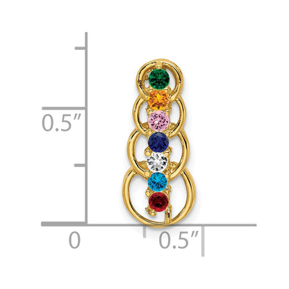 14k 7 Stone Family Pendant Mounting