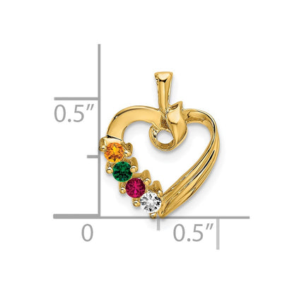 14k 4 Stone Family Pendant Mounting