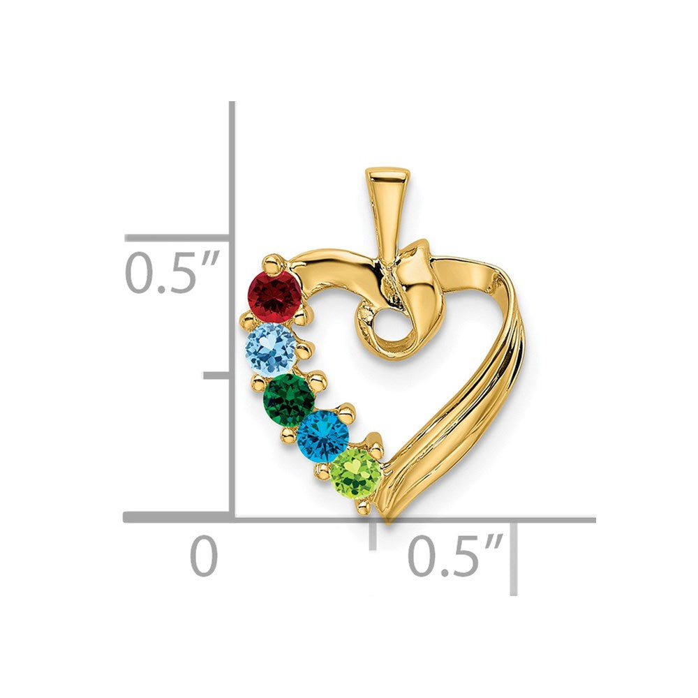 14k 5 Stone Family Pendant Mounting