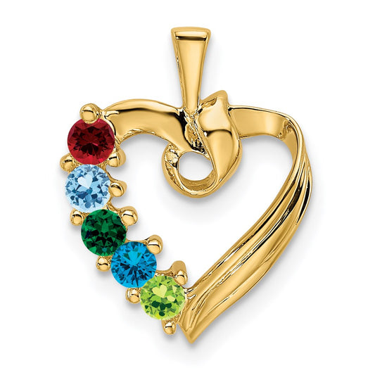 14k 5 Stone Family Pendant Mounting