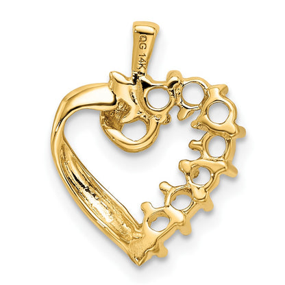 14k 7 Stone Family Pendant Mounting
