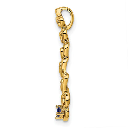 14k 1 Stone Family Pendant Mounting