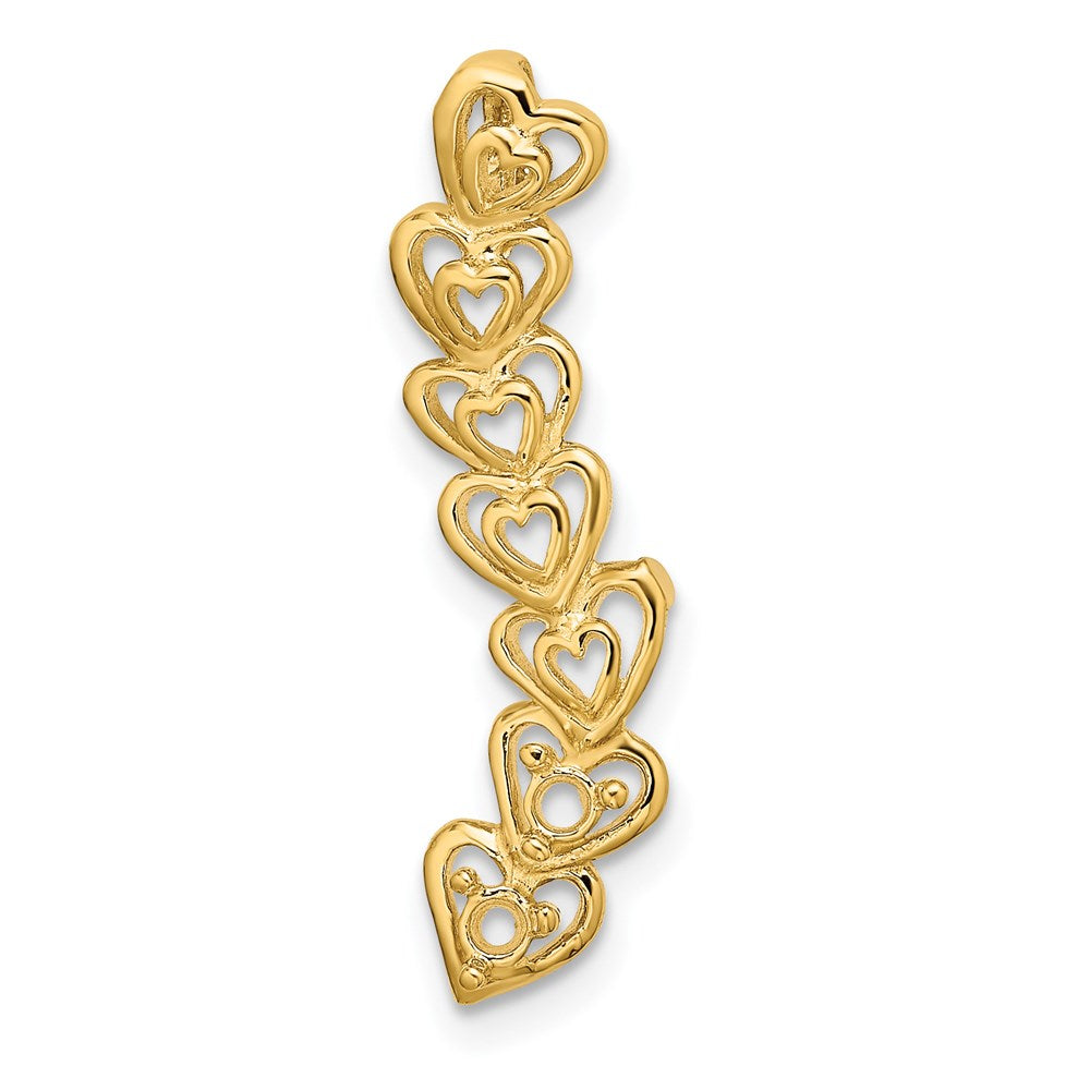14k 2 Stone Family Pendant Mounting