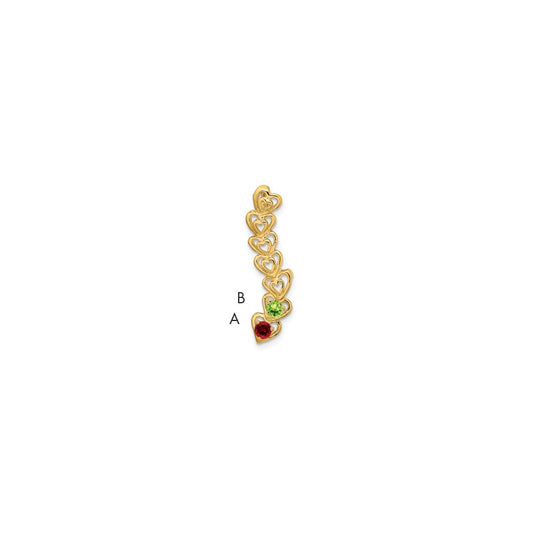 14k 2 Stone Family Pendant Mounting