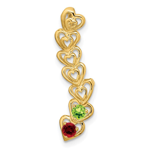 14k 2 Stone Family Pendant Mounting