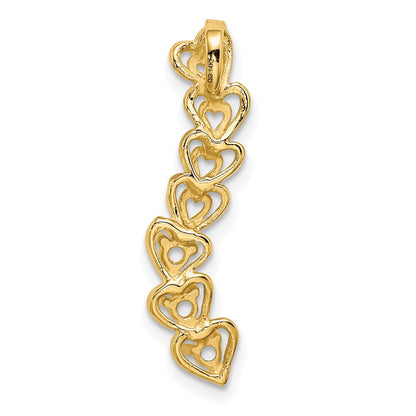 14k 3 Stone Family Pendant Mounting