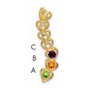 14k 3 Stone Family Pendant Mounting