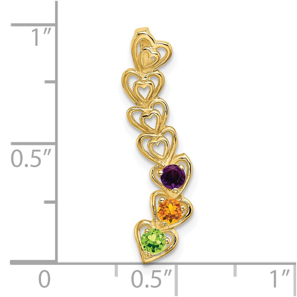 14k 3 Stone Family Pendant Mounting