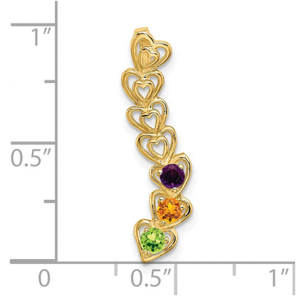 14k 3 Stone Family Pendant Mounting