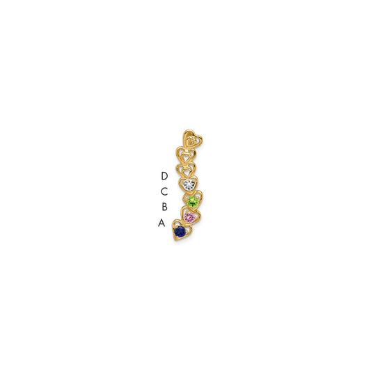 14k 4 Stone Family Pendant Mounting