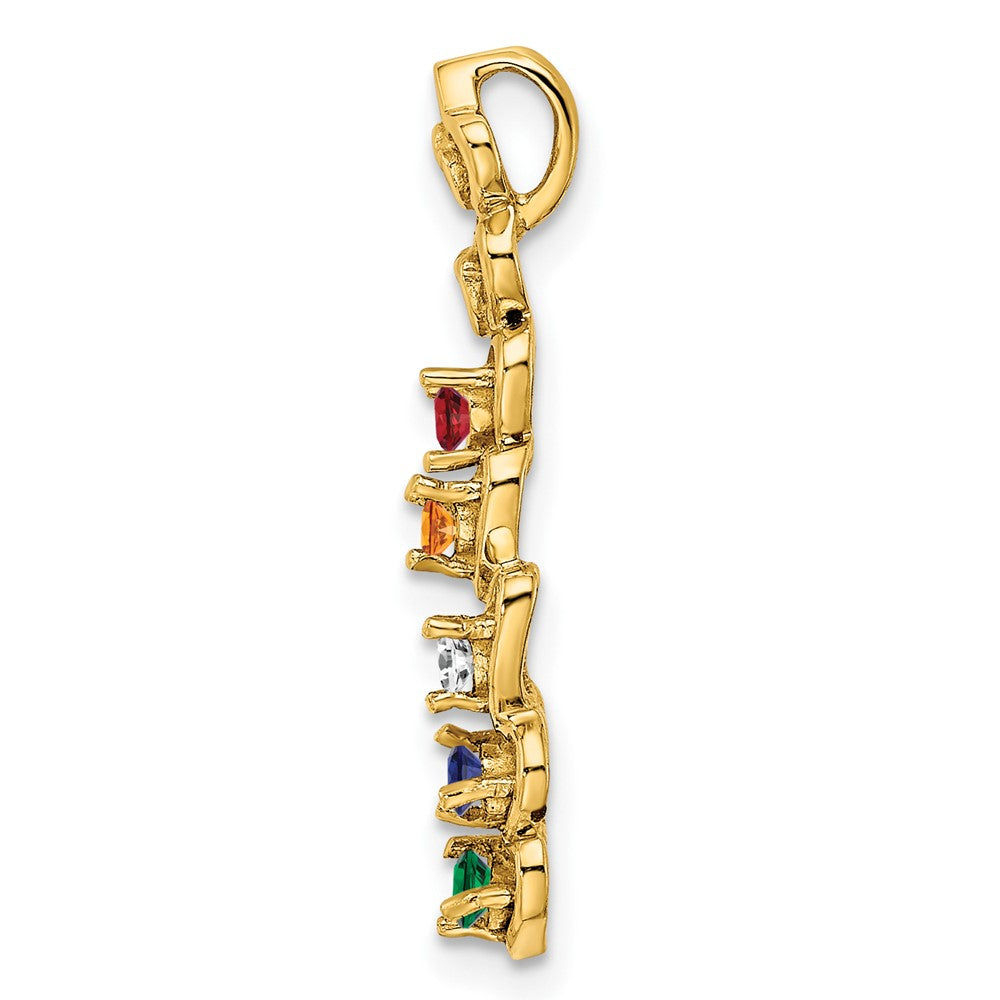 14k 5 Stone Family Pendant Mounting