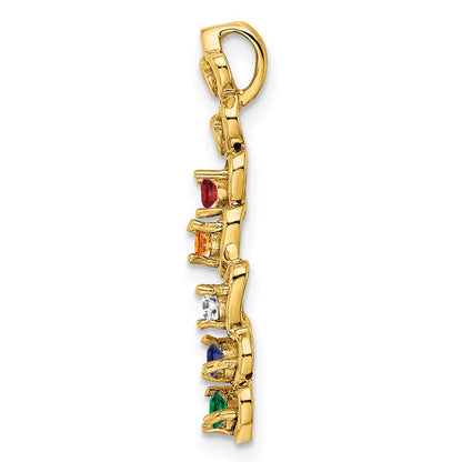 14k 5 Stone Family Pendant Mounting