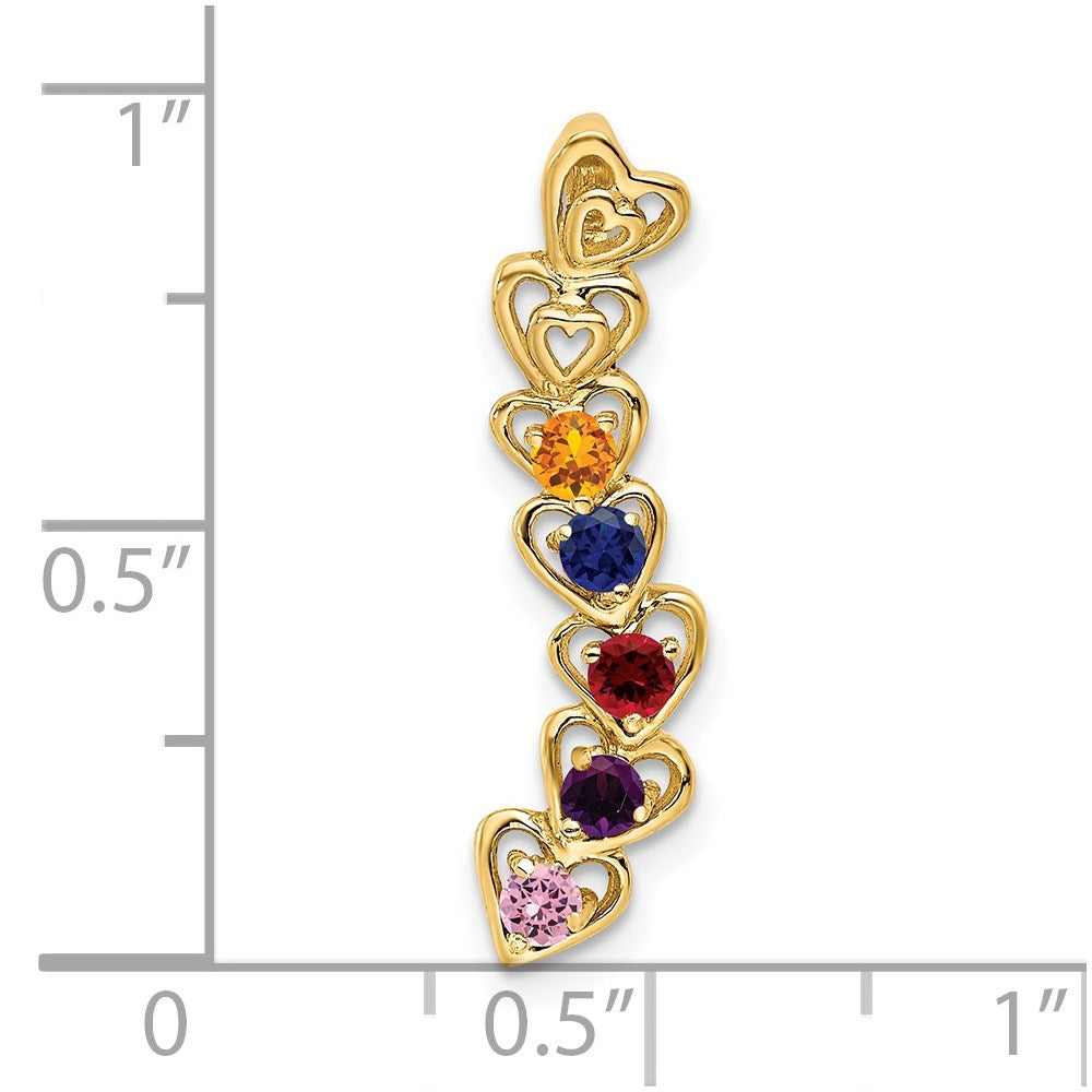 14k 5 Stone Family Pendant Mounting
