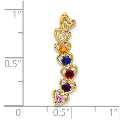 14k 5 Stone Family Pendant Mounting
