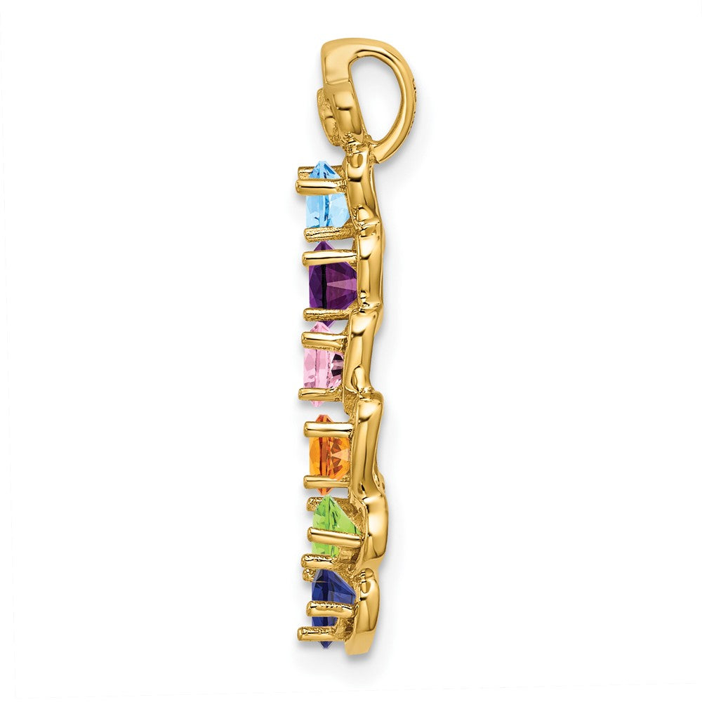 14k 6 Stone Family Pendant Mounting