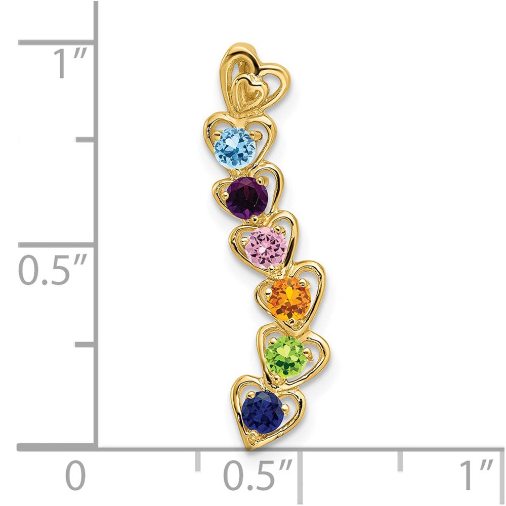 14k 6 Stone Family Pendant Mounting