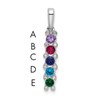 14K White Gold Family Jewelry Diamond Semi-Set Pendant
