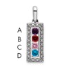 14K White Gold Family Jewelry Diamond Semi-Set Pendant