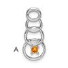14k White Gold 1 Stone Family Pendant Mounting