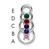 14k White Gold 5 Stone Family Pendant Mounting