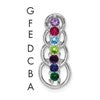 14k White Gold 7 Stone Family Pendant Mounting