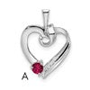 14k White Gold 1 Stone Family Pendant Mounting