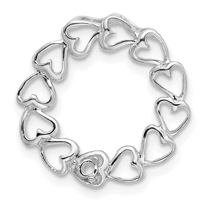 14k White Gold 1 Stone Family Pendant Mounting