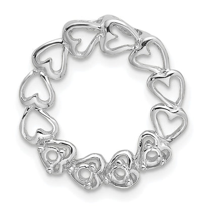 14k White Gold 4 Stone Family Pendant Mounting