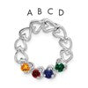 14k White Gold 4 Stone Family Pendant Mounting