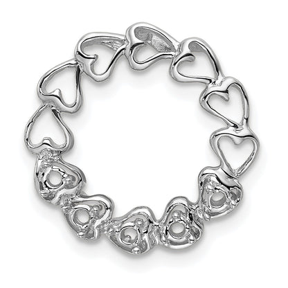 14k White Gold 5 Stone Family Pendant Mounting