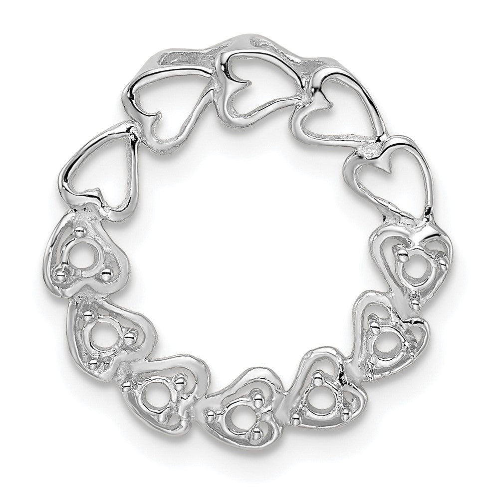 14k White Gold 7 Stone Family Pendant Mounting