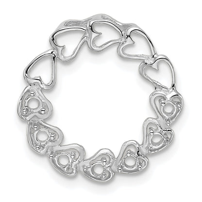 14k White Gold 7 Stone Family Pendant Mounting