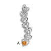 14k White Gold 1 Stone Family Pendant Mounting