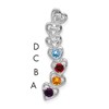 14k White Gold 4 Stone Family Pendant Mounting