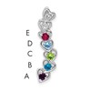 14k White Gold 5 Stone Family Pendant Mounting